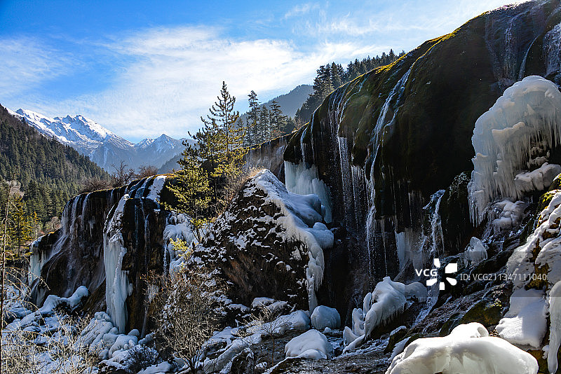 珍珠滩瀑布图片素材