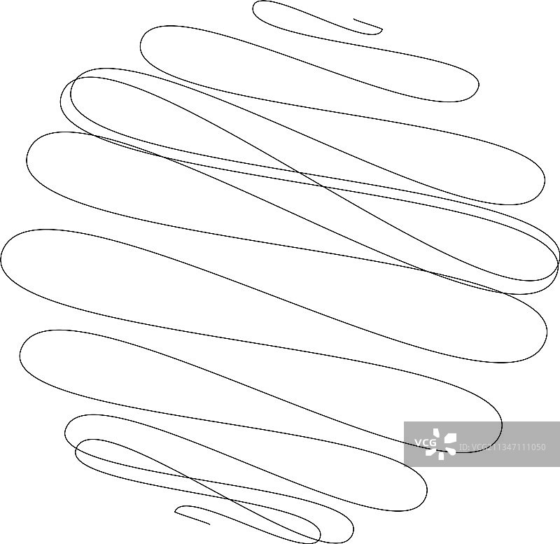 随机的卷曲缠绕线条涂鸦图片素材