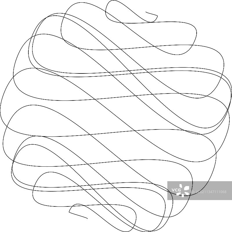 随机的卷曲缠绕线条涂鸦图片素材