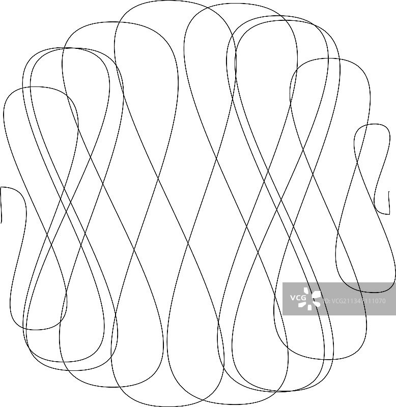随机的卷曲缠绕线条涂鸦图片素材