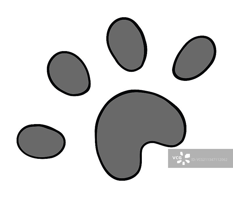 卡通动物脚印图片素材