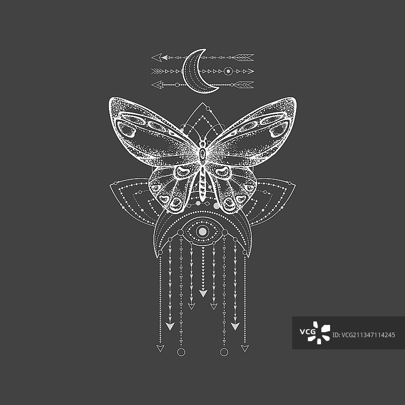 蝴蝶和神圣的象征图片素材