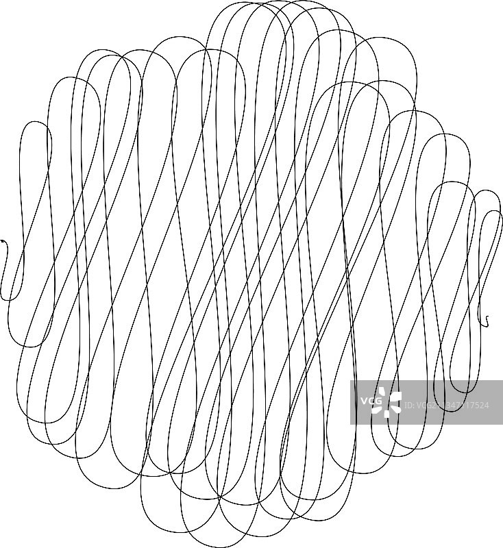 随机的卷曲缠绕线条涂鸦图片素材