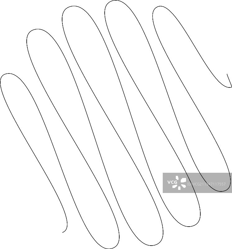 随机的卷曲缠绕线条涂鸦图片素材