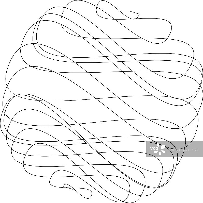 随机的卷曲缠绕线条涂鸦图片素材