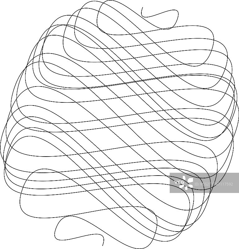 随机的卷曲缠绕线条涂鸦图片素材