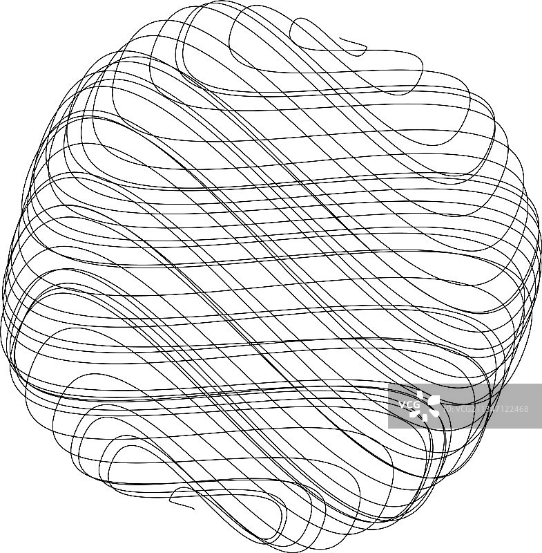随机的卷曲缠绕线条涂鸦图片素材