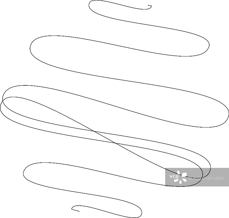 随机的卷曲缠绕线条涂鸦图片素材