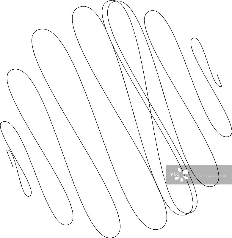 随机的卷曲缠绕线条涂鸦图片素材