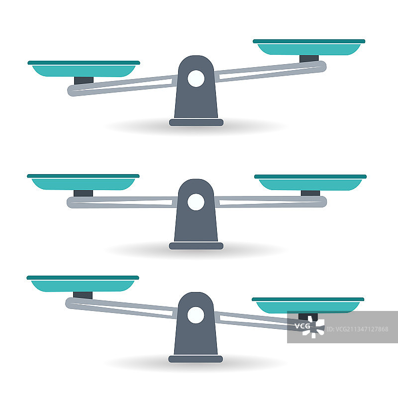 平衡与失衡的天平图片素材
