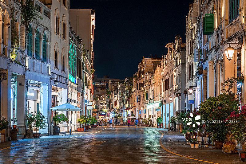 海口骑楼老街图片素材