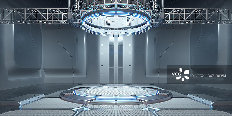 3D渲染的科幻展台图片素材