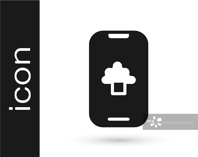 黑色云技术数据传输和存储图片素材