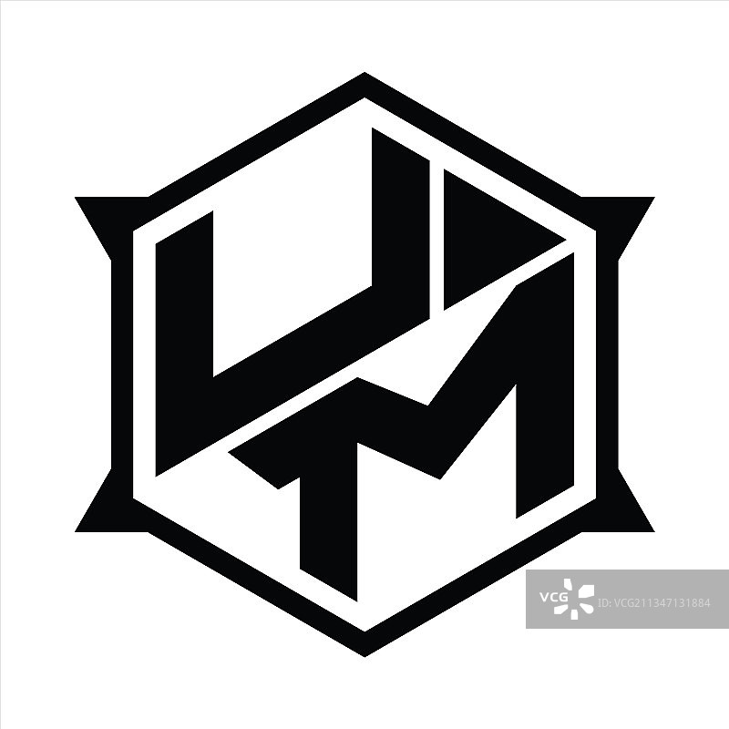 UM标志组合设计模板图片素材