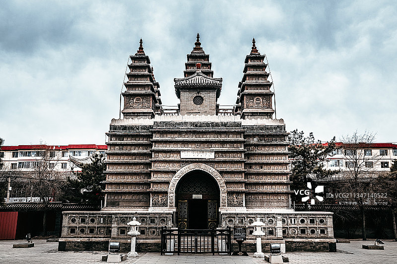 呼和浩特慈灯寺五塔寺金刚宝塔图片素材