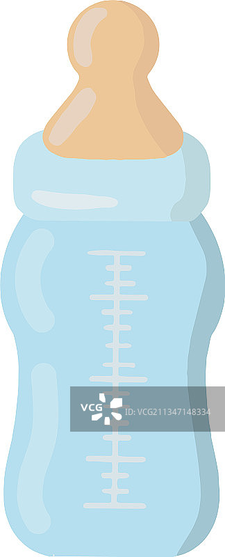 蓝色婴儿奶瓶图片素材