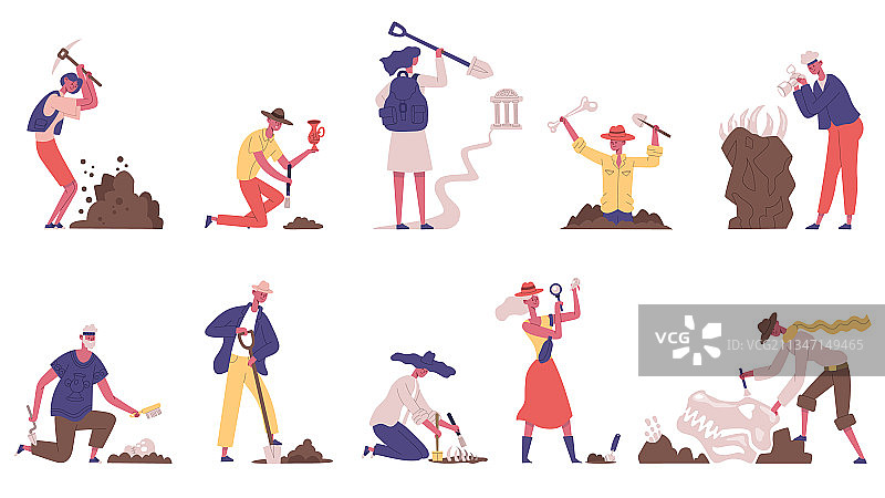 考古学家考古历史人物图片素材