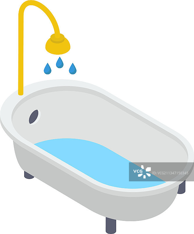 2.5D浴缸图片素材