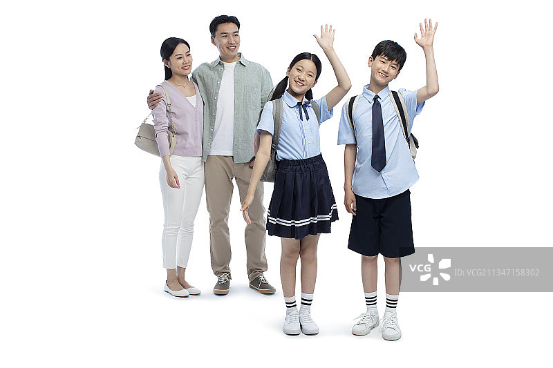 棚拍快乐的一家人图片素材