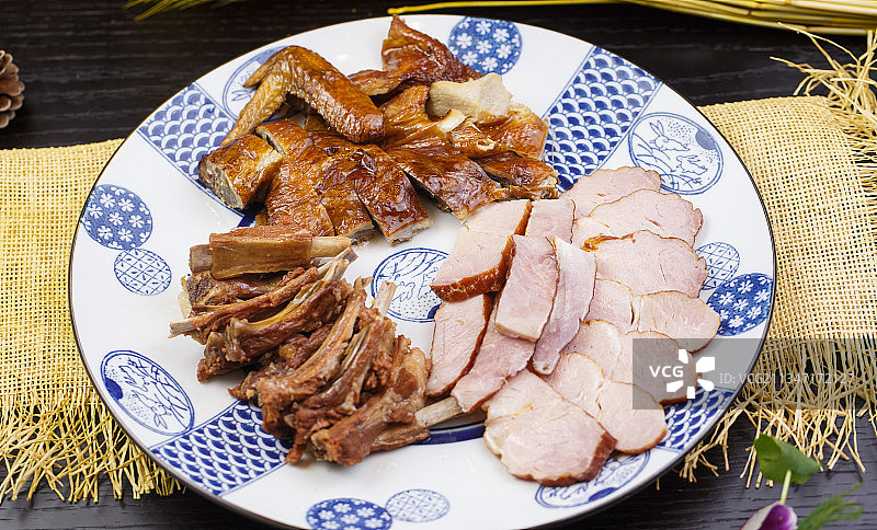 卤水鸭货拼盘图片素材