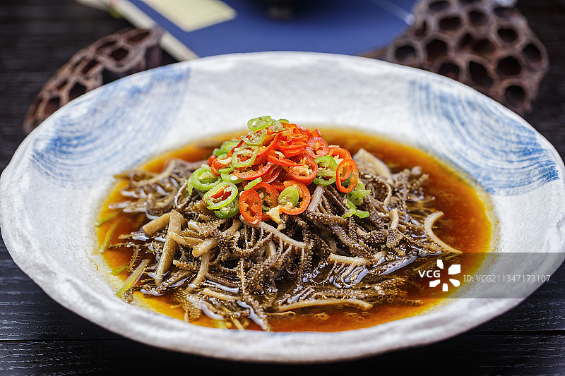 椒麻红油肚丝图片素材