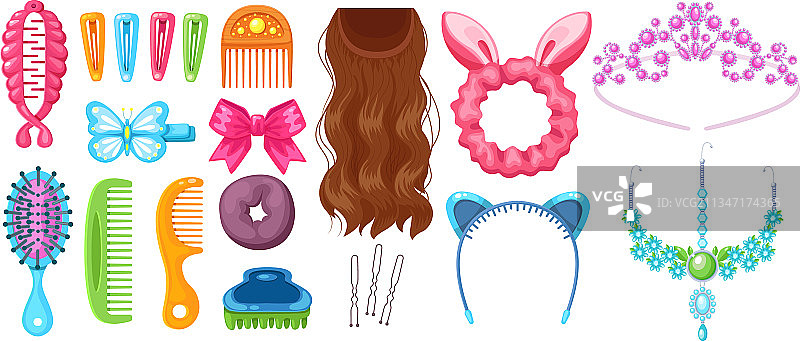 女性发饰物品套装图片素材