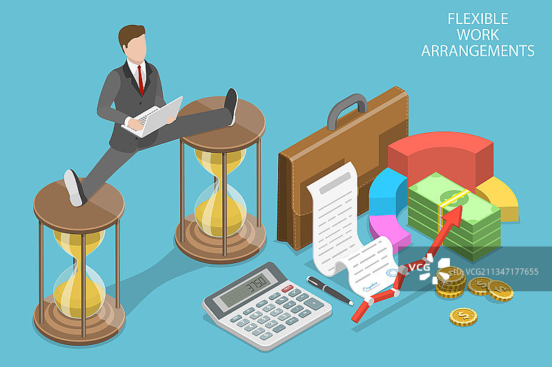 三维等距平面概念图片素材