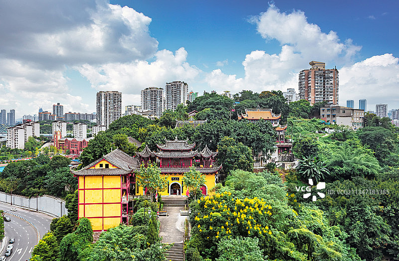 航拍重庆凤凰寺图片素材