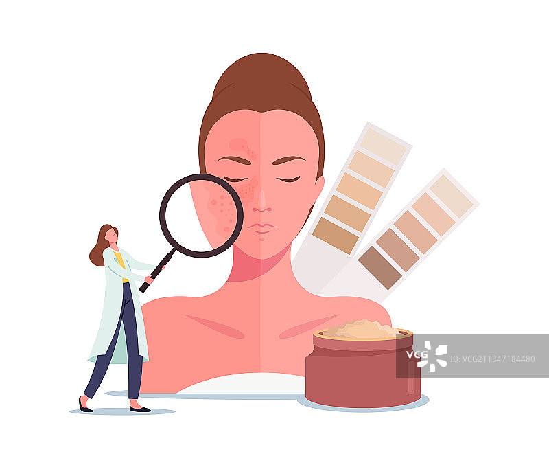 皮肤美白或亮肤概念图片素材