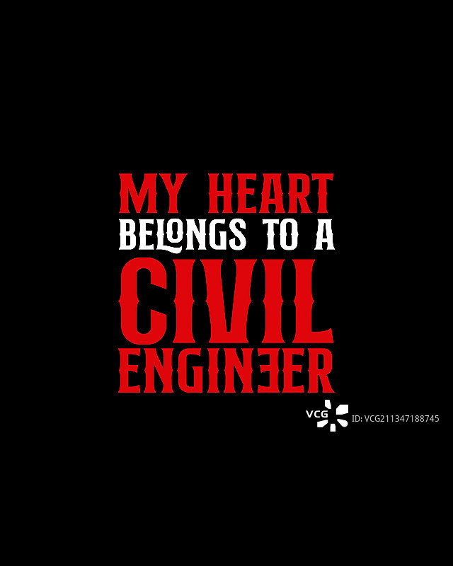 我的心属于土木工程师手绘图片素材