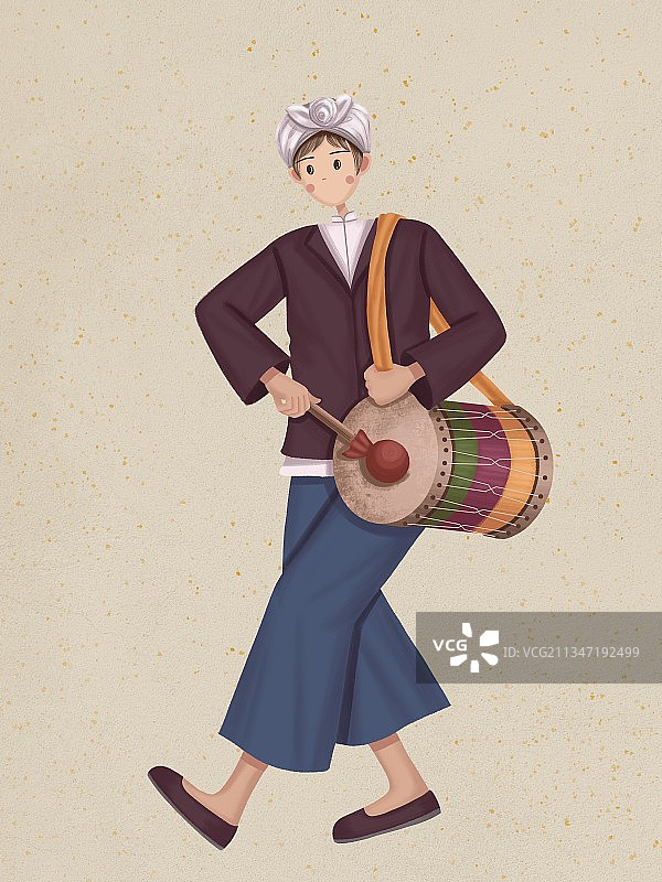 布朗族少年图片素材