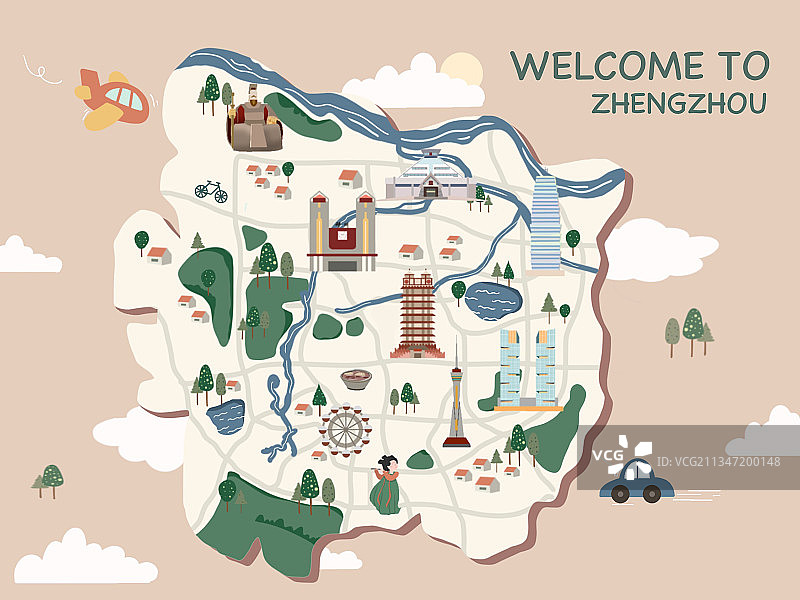 郑州地图图片素材