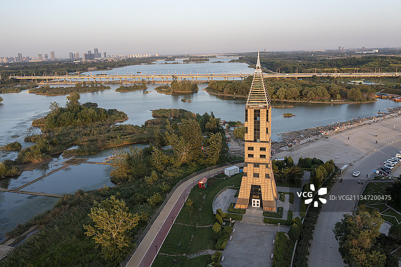 20210907中国 河北省 石家庄市 滹沱河生态旅游区图片素材