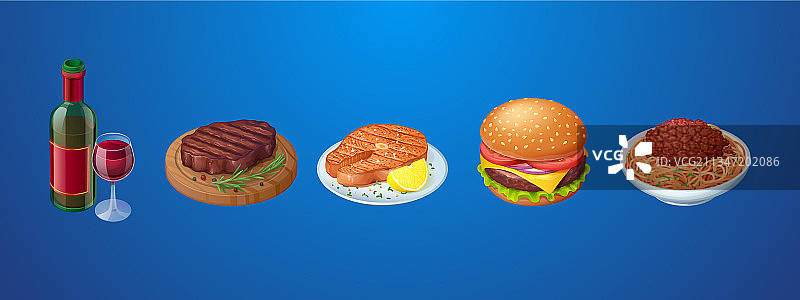 餐厅或快餐食品和红酒图片素材