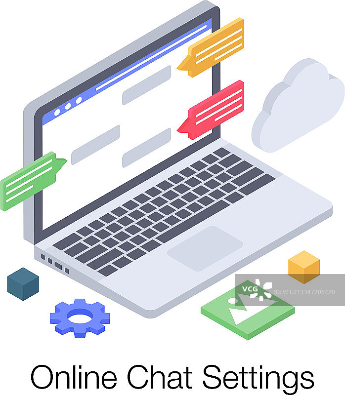 在线聊天设置图片素材