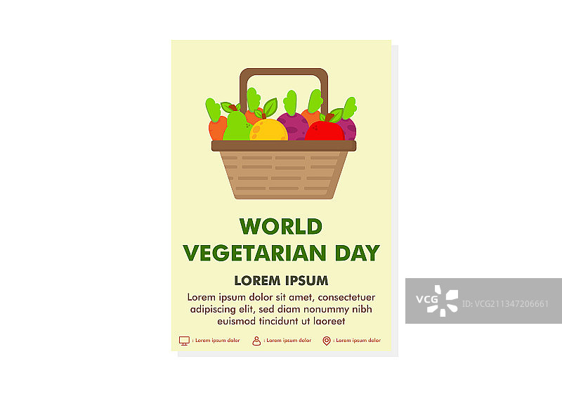 世界素食日海报设计宣传单模板图片素材
