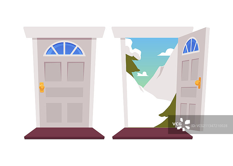 房屋入口门图片素材