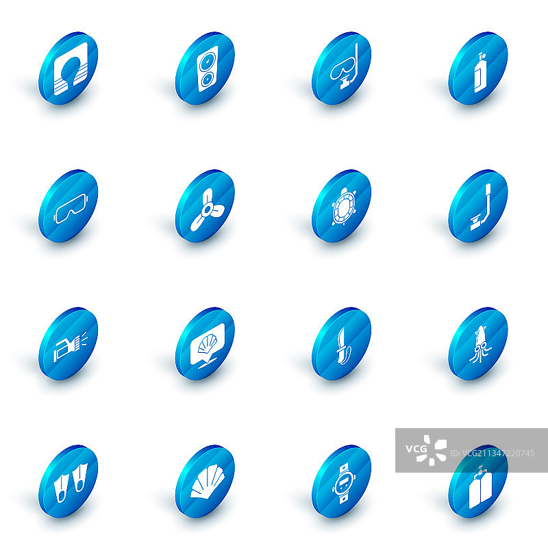 潜水面罩呼吸管压力表刻度盘套装图片素材