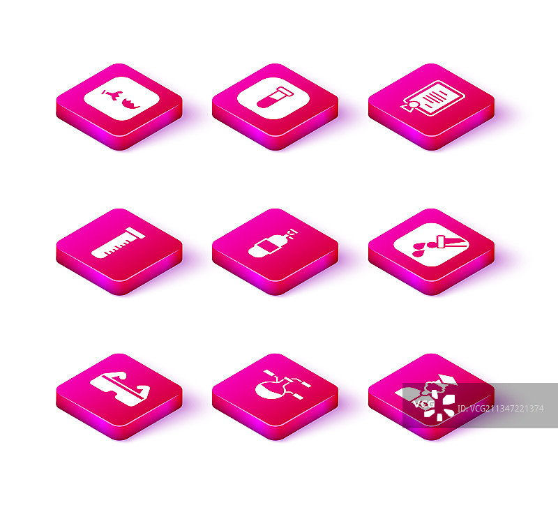 安全护目镜、试管和烧瓶套装图片素材