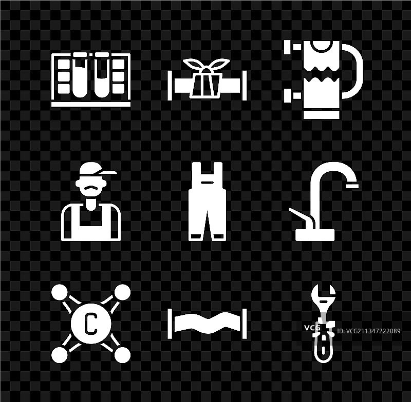 装有水滴的试管工业金属图片素材