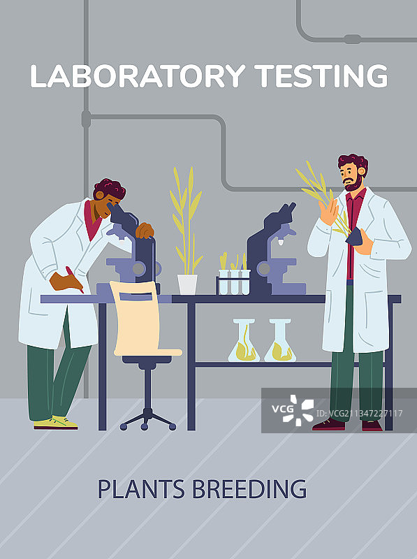 科学家研究植物海报图片素材