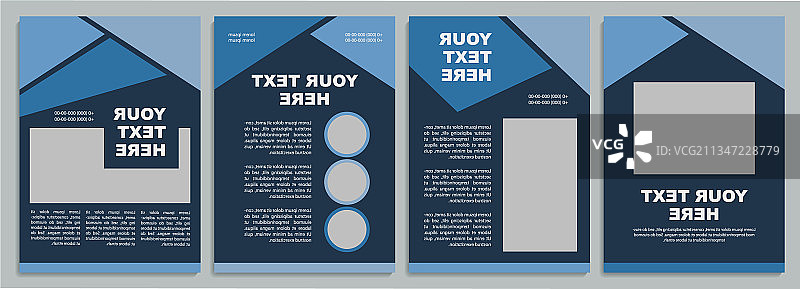 深蓝色营销宣传册模板图片素材