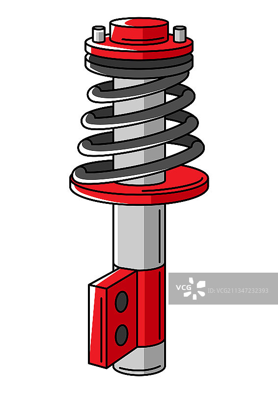带弹簧的汽车悬架图片素材