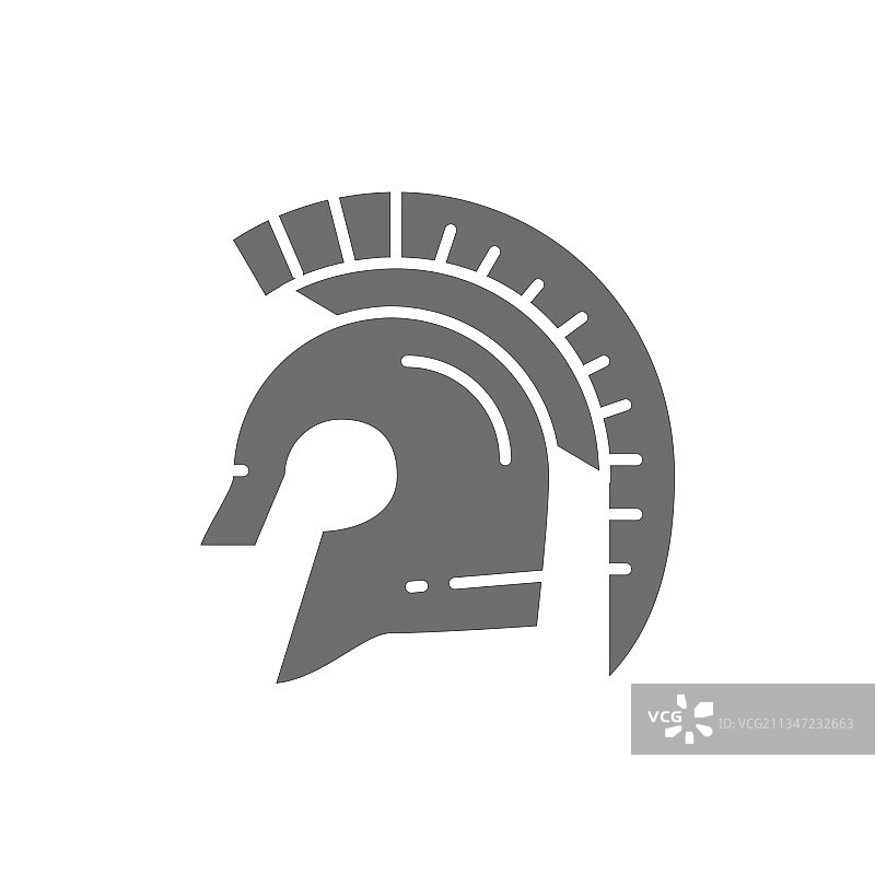 角斗士战士头盔斯巴达灰色图标图片素材