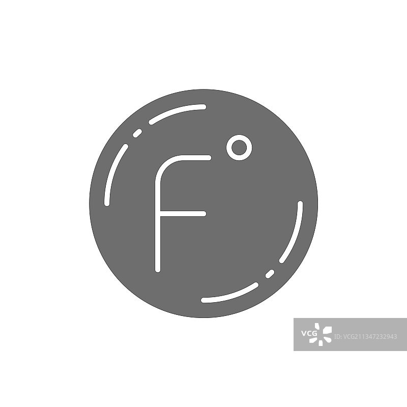 华氏温度计灰色图标图片素材