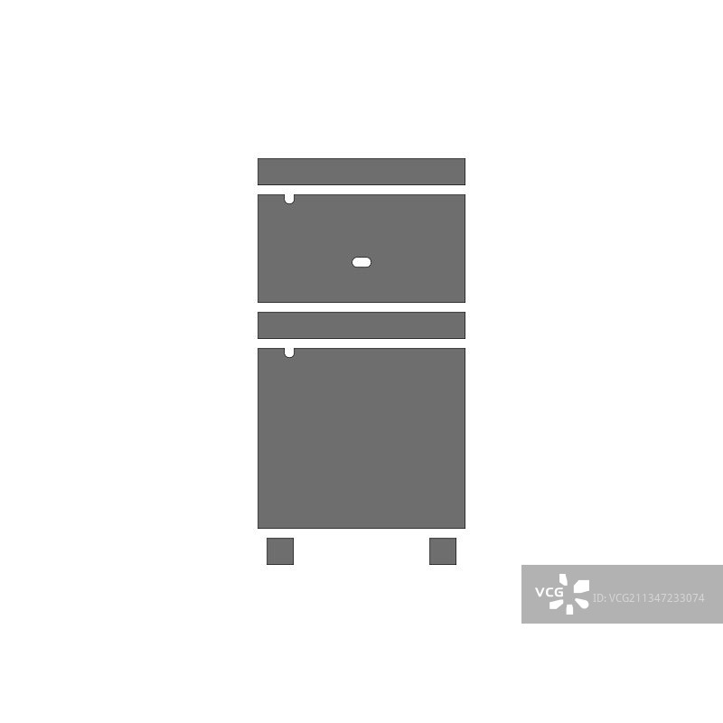 冰柜冰箱灰色图标白色背景图片素材