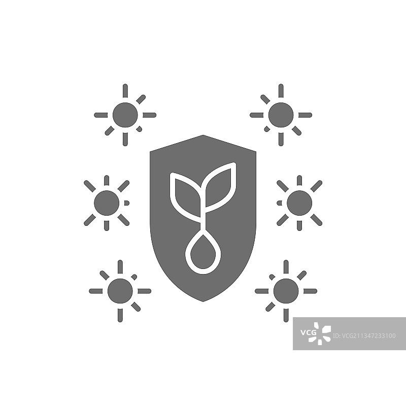 植物防虫灰色图标图片素材