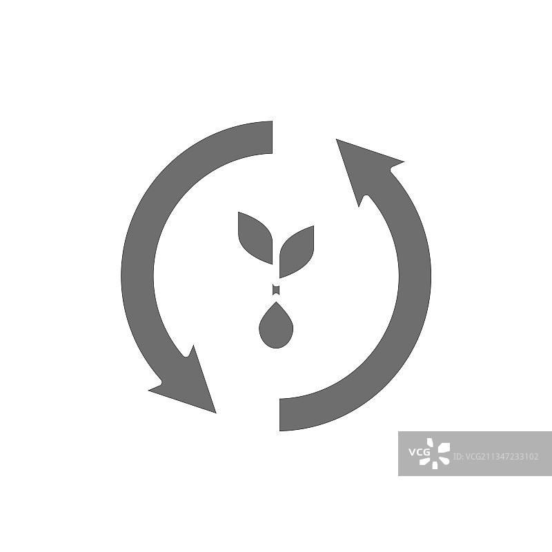 种子生长循环植物灰色图标图片素材