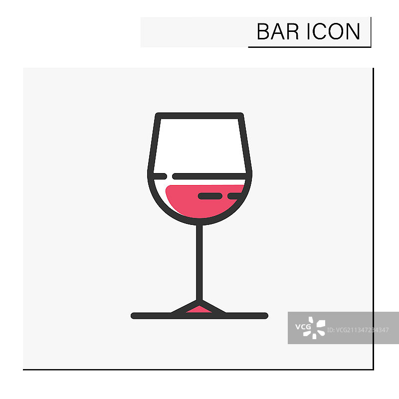 彩色葡萄酒杯图标图片素材