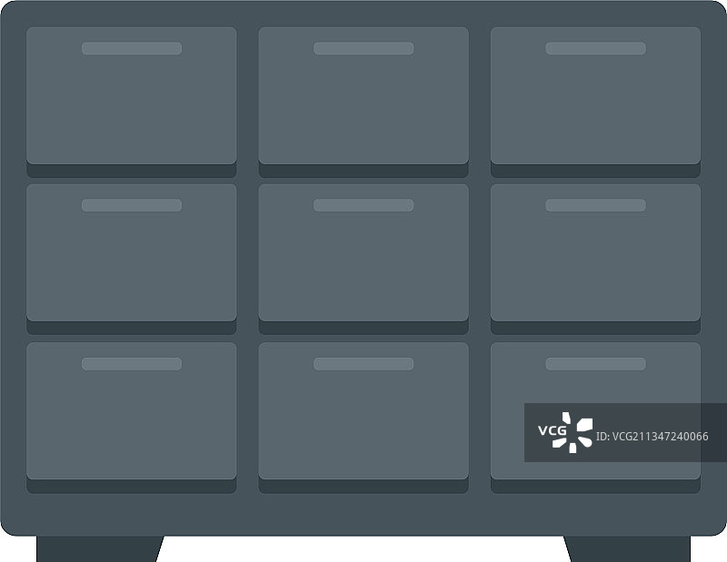 扁平化设计的银行存储箱图标图片素材